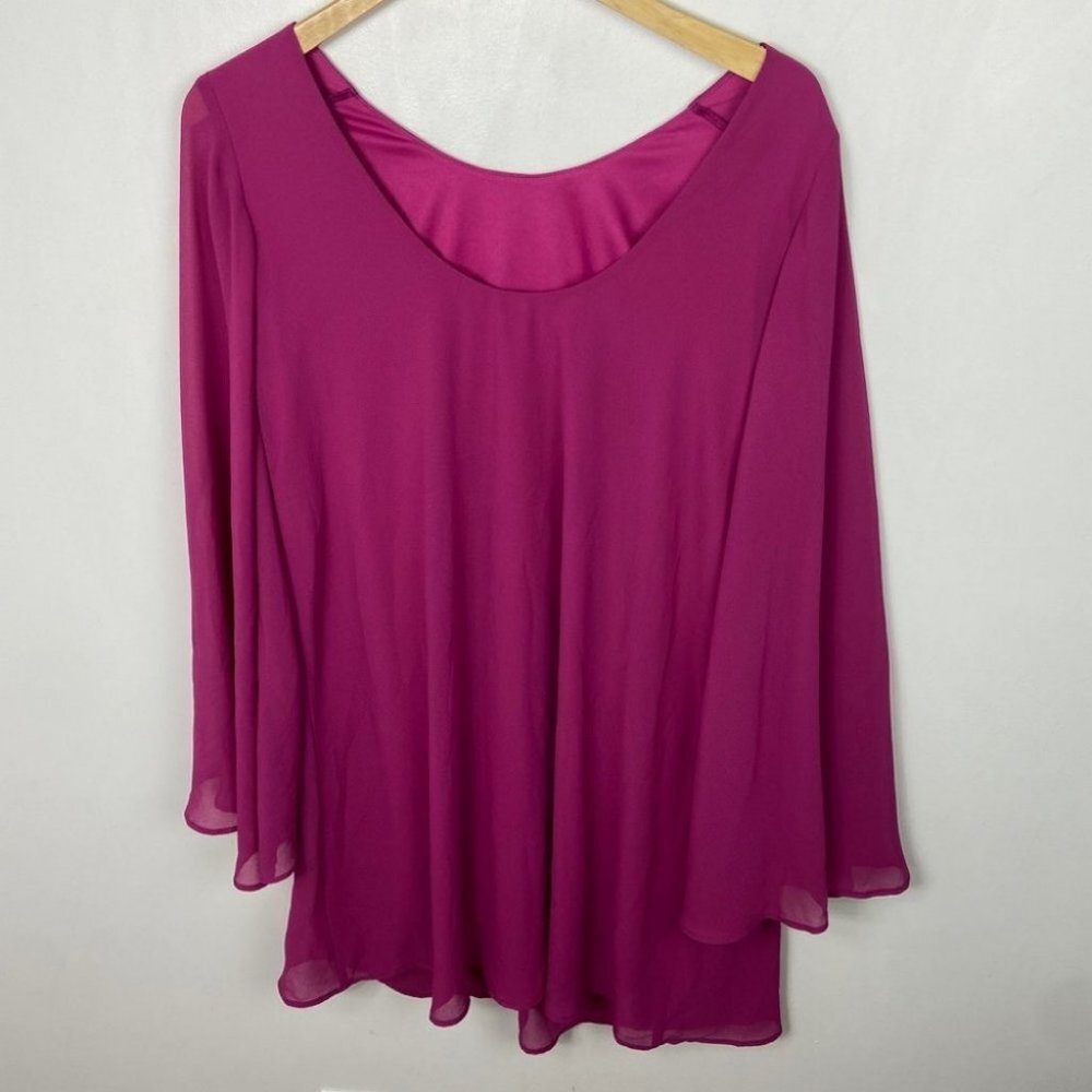 NWT Show Me Your Mumu Pink Bell Sleeve Mini Dress Swing Boho Size Small Shift S - Picture 9 of 10